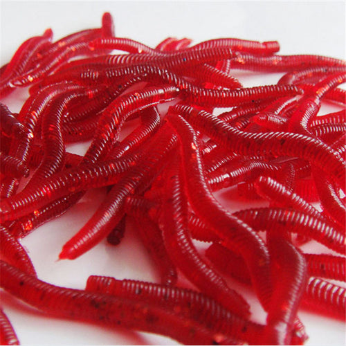 Red Artificial Earthworm