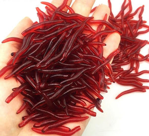 Red Artificial Earthworm