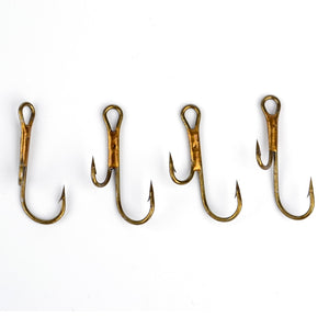 Double Gold Barbed Fishing Hook