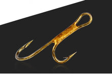Load image into Gallery viewer, Double Gold Barbed Fishing Hook
